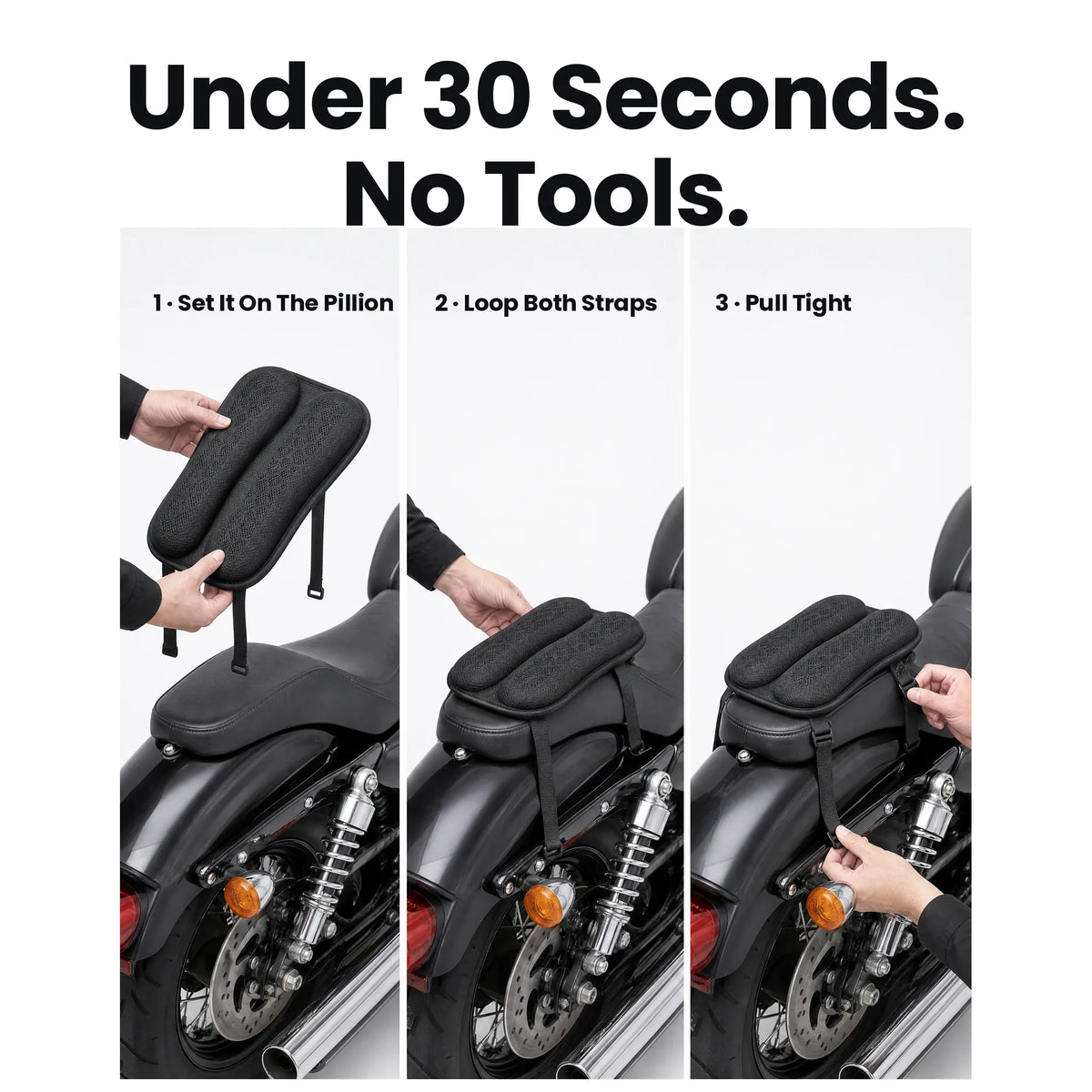 Brantworth gel passenger cushion — Under 30 Seconds. No Tools.