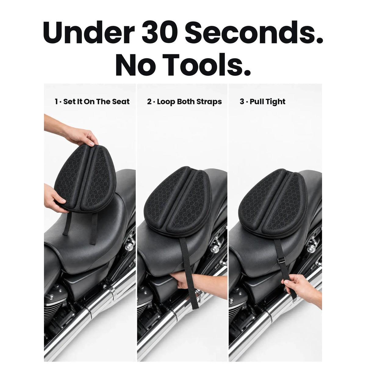 Brantworth gel rider cushion — Under 30 Seconds. No Tools.